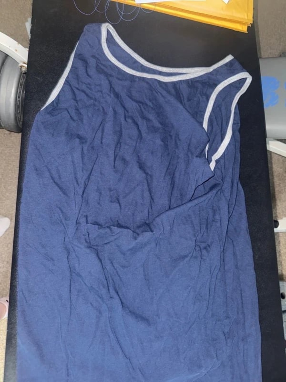 adidas Navy Chemise with White Contrast Trim